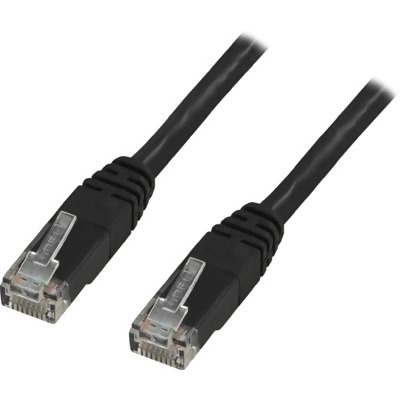 DELTACO TP-kabel Cat5e U/UTP Svart 5 m