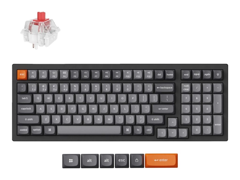 Keychron K4 Max Super Red trådlöst gamingtangentbord