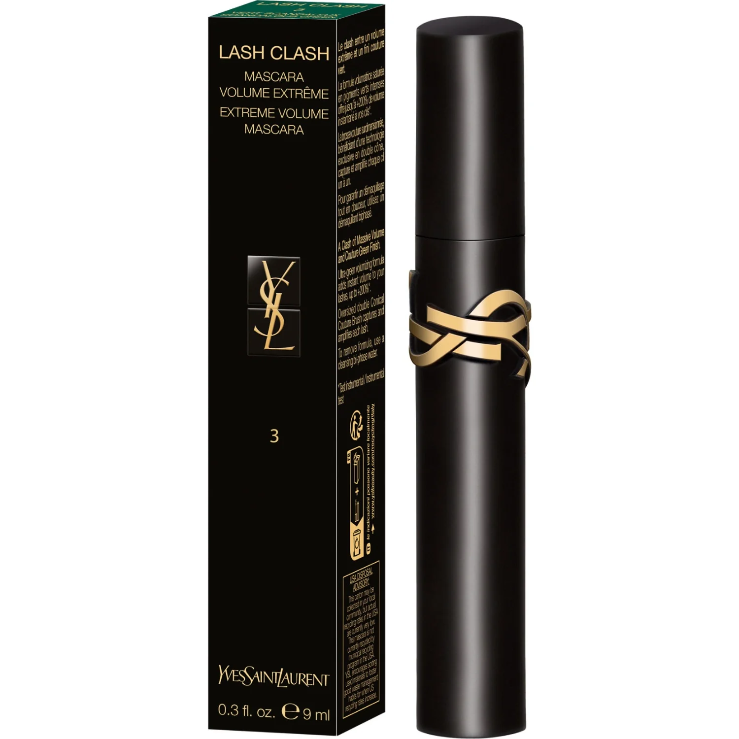 Yves Saint Laurent Lash Clash Extreme Volume Mascara Scandalous Green 3, bild 2