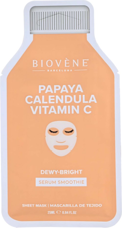 Biovène Papaya Vitamin C Dewy-Bright Smoothie Serum Sheet Mask 1pcs, bild 2