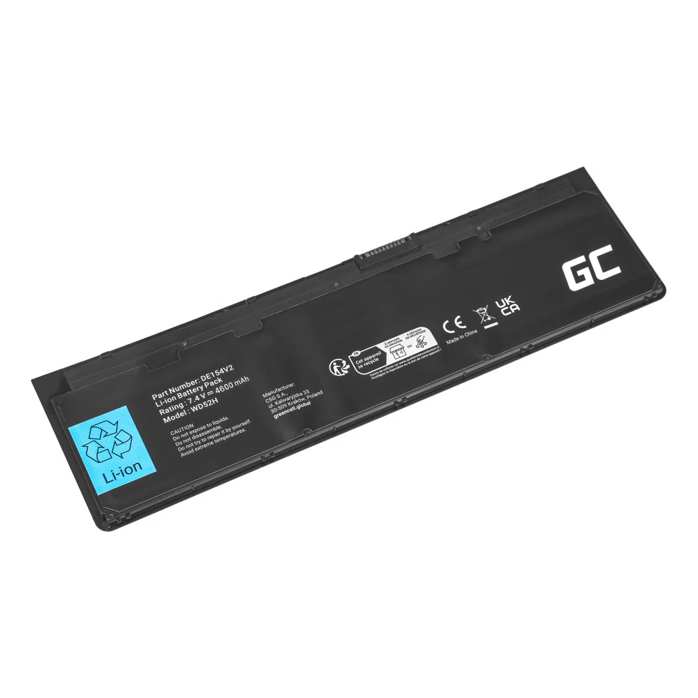 Green Cell - Batteri för bärbar dator (likvärdigt med: Dell WD52H, Dell VFV59) - litiumpolymer - 4-cells - 4600 mAh - svart