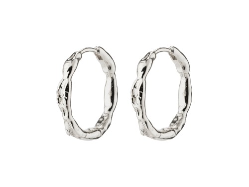 PILGRIM - EDDY Organic Shaped Medium Hoops - Silver-Plated - 18 mm, bild 2