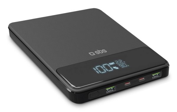 SBS TTBB20000PD100W powerbank 100 W 20 000 mAh 2 USB-A + 2 USB-C, sort