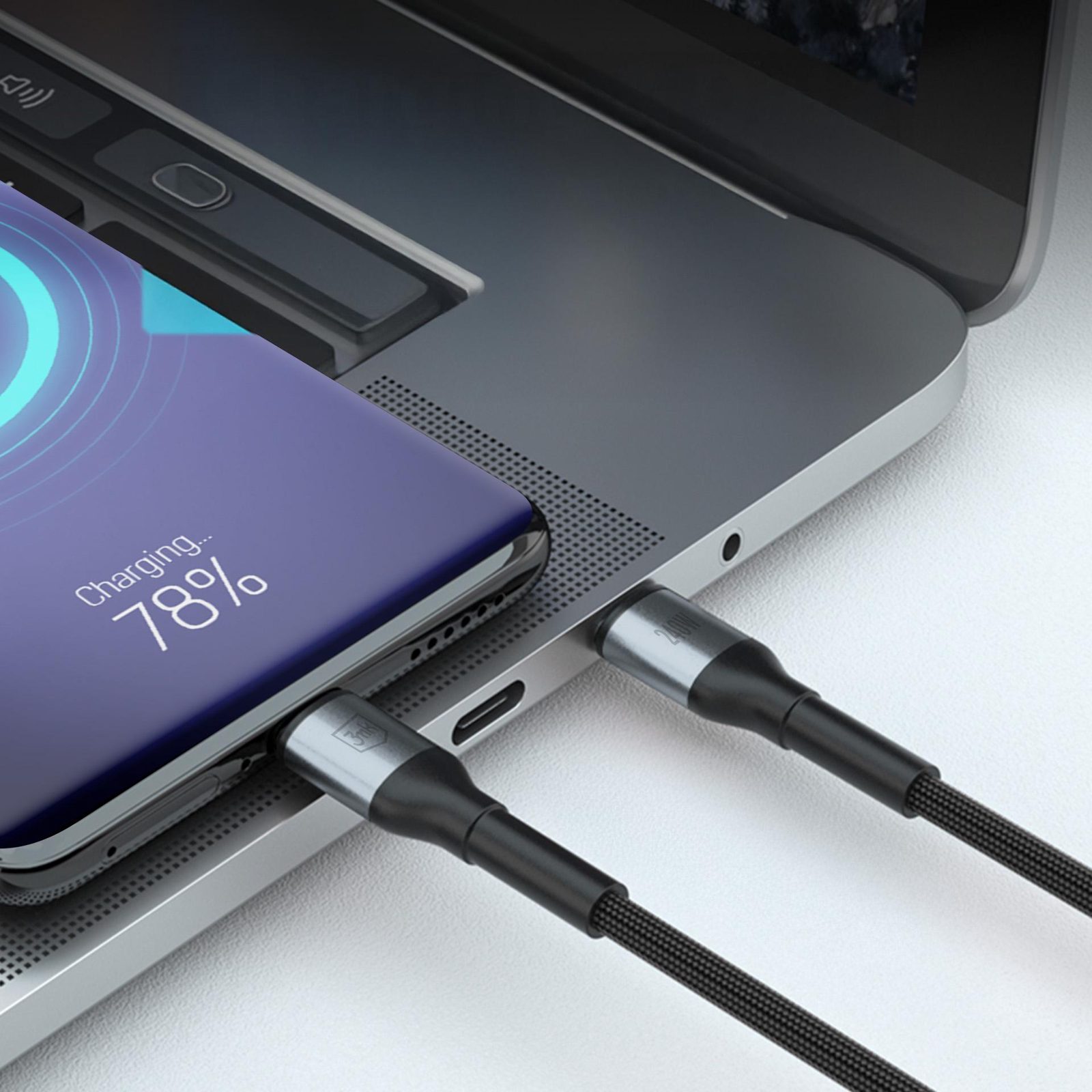 3mk Hyper Cable N-SERIES USB-C / USB-C 2m 48V/5A 240W / svart, bild 4