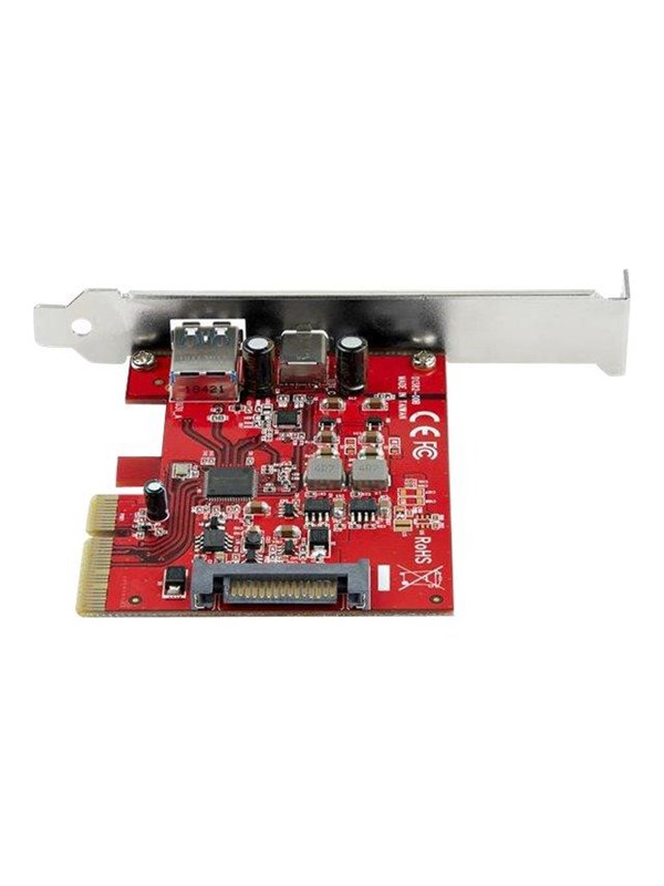 StarTech.com 2-Port 10Gbps USB-A & USB-C PCIe Card Adapter - USB 3.1 Gen 2 PCI Express Expansion Add-On Card - Windows macOS Linux - USB adapter, bild 2