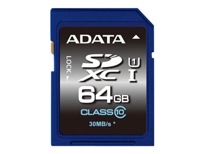 ADATA Premier UHS-I - Flash-minneskort - 64 GB - UHS Class 1 / Class10 - SDXC UHS-I