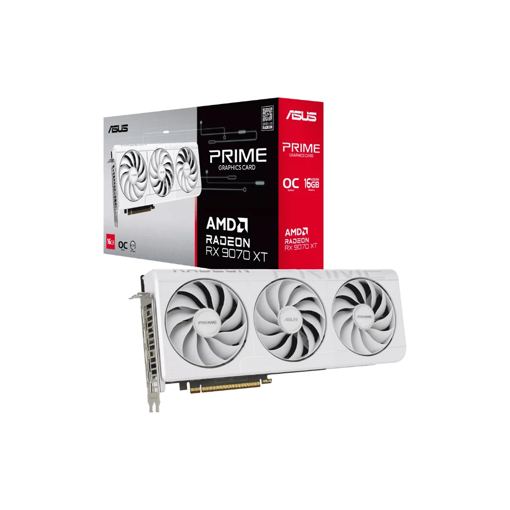 ASUS Radeon RX 9070 XT 16GB Prime OC White