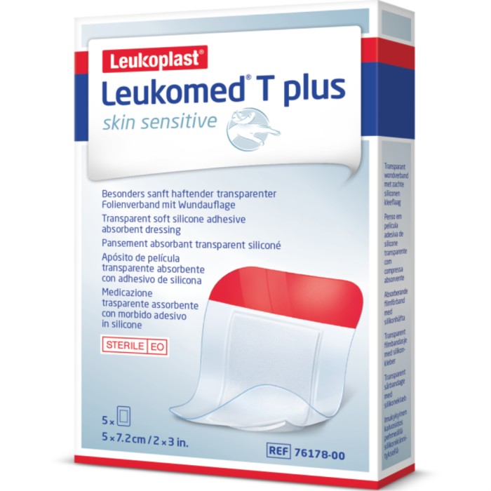 Leukoplast Leukomed T Plus Skin sensitive 5 x 7,2 cm, 5 st
