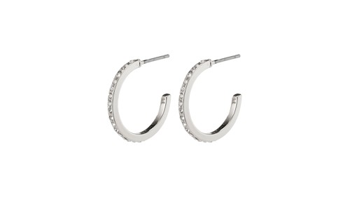 PILGRIM - Roberta Crystal Semi-Hoops - Silver-Plated - Diameter 17 mm, bild 3
