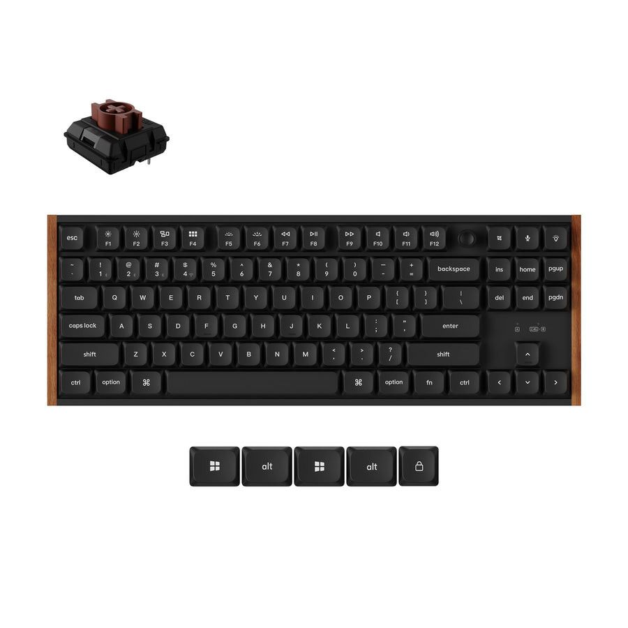 Keychron K1 Ultra Wood Wireless Low Profile POM Brown