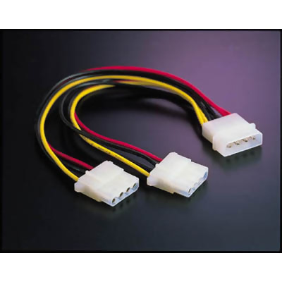 DELTACO Strömadapter Molex ha-2x Molex ho
