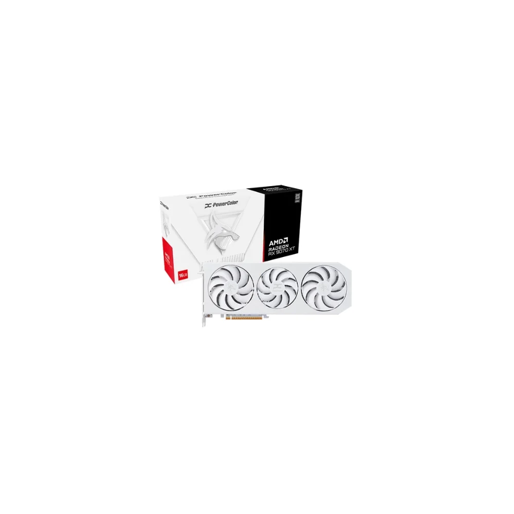 PowerColor Radeon RX 9070 XT 16GB Hellhound Spectral White