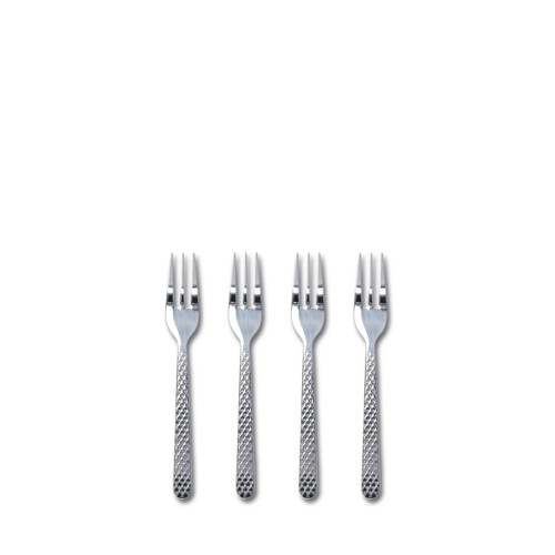 Lyngby Porcelæn - Rhombe Tårtgaffel - Steel - 17 cm - 4 st.