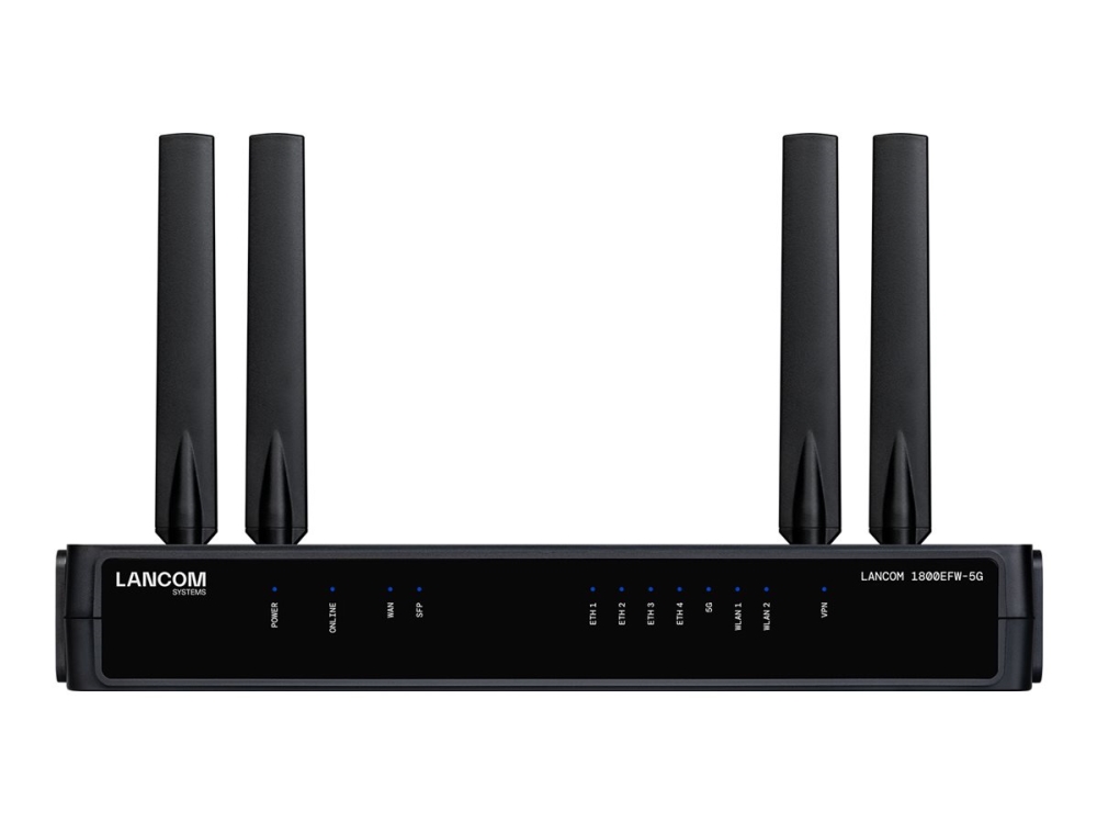 LANCOM 1800EFW-5G - Trådlös router - DSL/WWAN 1GbE - Wi-Fi 6 - Dubbelband - 5G, 4G, 3G - VoIP-gateway - för P/N: 10741, 10742, 10752, 10753, 10754, 10764, 10765, 10766, 10776, 10777, 10778, 60207