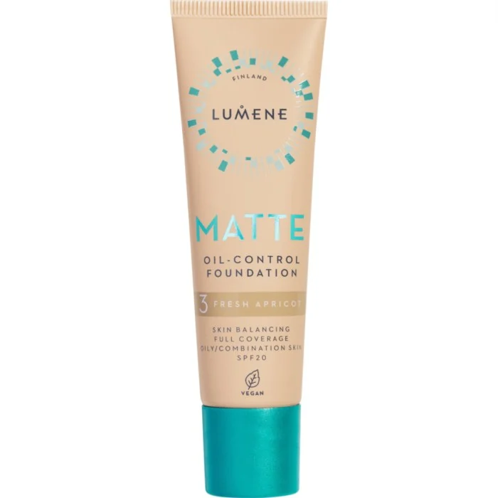 Lumene Matte Oil-Control Foundation SPF20 3 Fresh Apricot 30 ml, bild 3