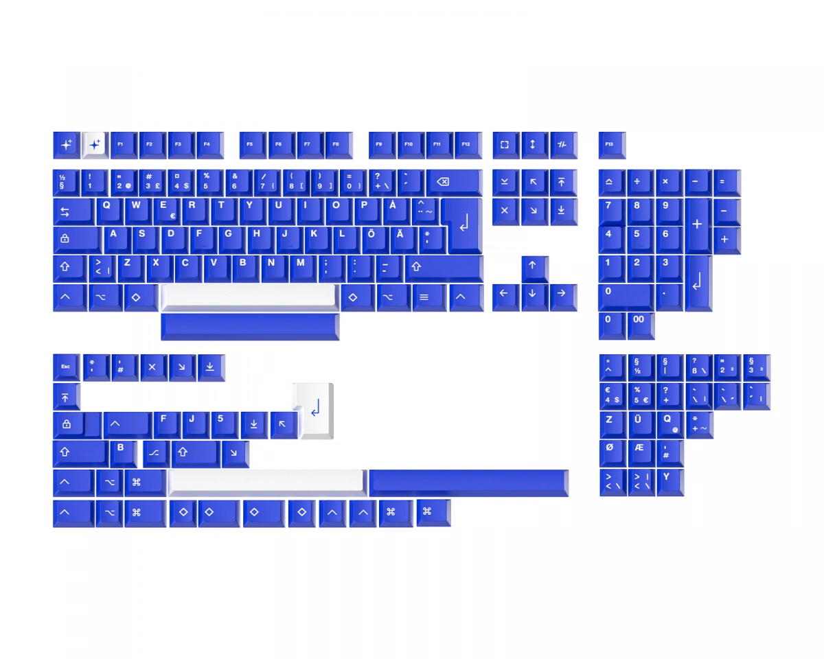 MaxCustom MxG x Milkyway Keycap set (ISO) - Blue