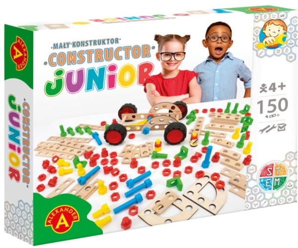Junior byggsats i trä 150 delar