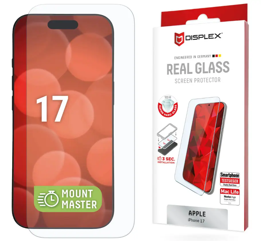 DISPLEX Real Glass MM skärmskydd för Apple iPhone 17