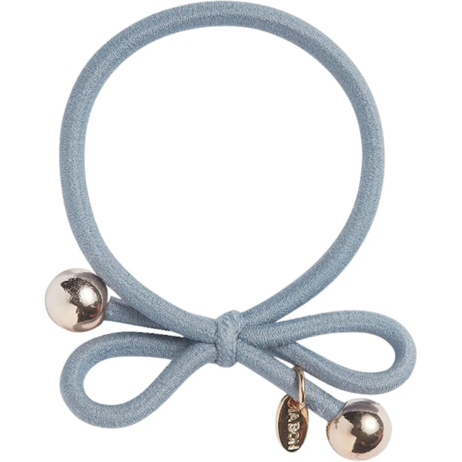 IA BON Hair Tie Gold Bead Dusty Blue 1 pcs