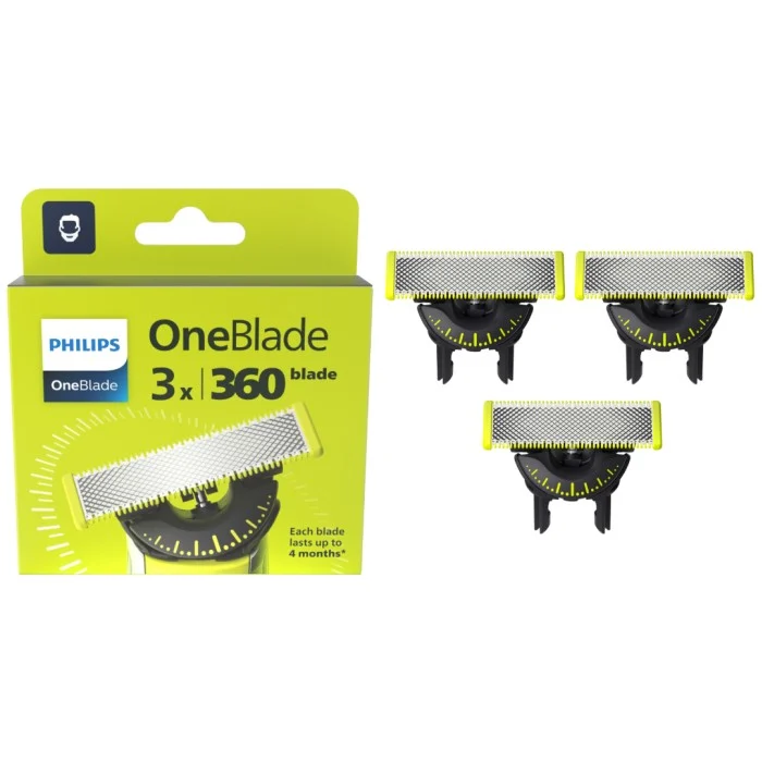 Philips QP430/50 OneBlade 360 ersättningsblad, 3 st