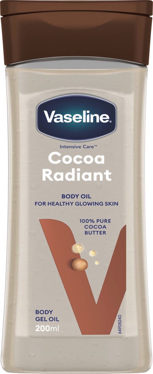 Vaseline Body Gel Oil Cocoa Radiant 200 ml, bild 2