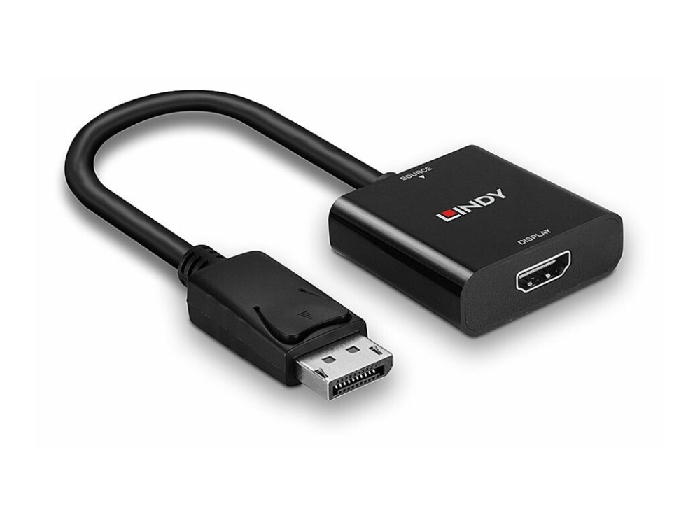 Lindy - Videokort - DisplayPort hane till HDMI hona - svart