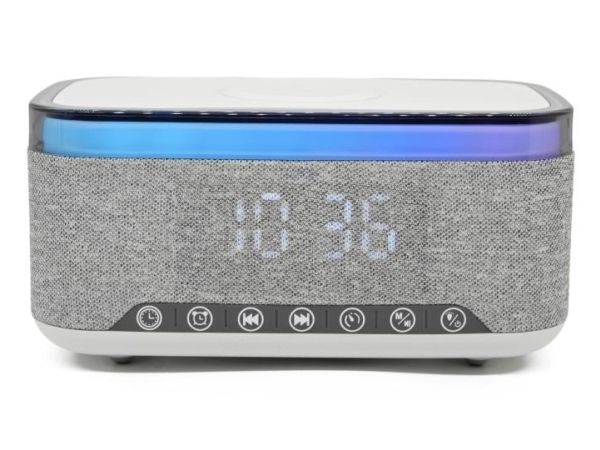 Denver CRQ-225, Klockradio, FM, LED, Multifärg, Grå, Monokromatiskt