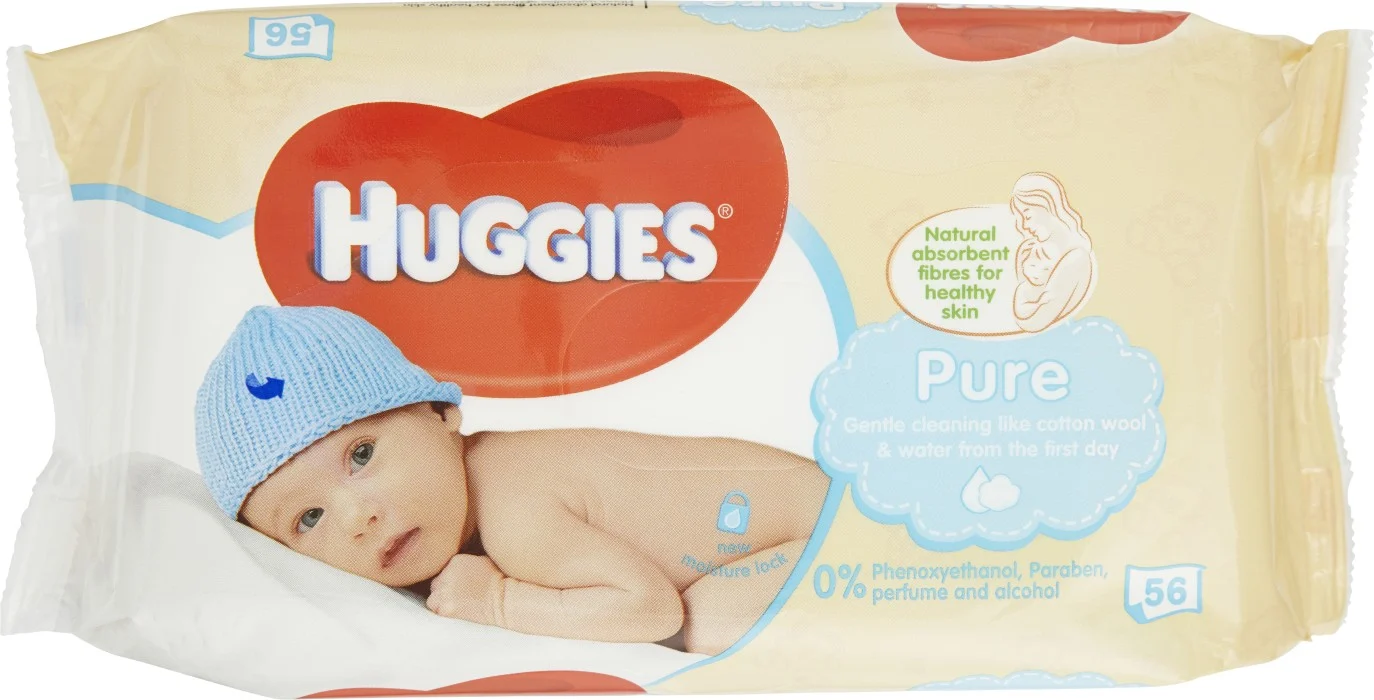 Huggies Våtservetter Pure, 56 st