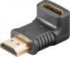 Adapter HDMI hane till hona, MicroConnect, 4K@60Hz, vinklad 270° - Svart