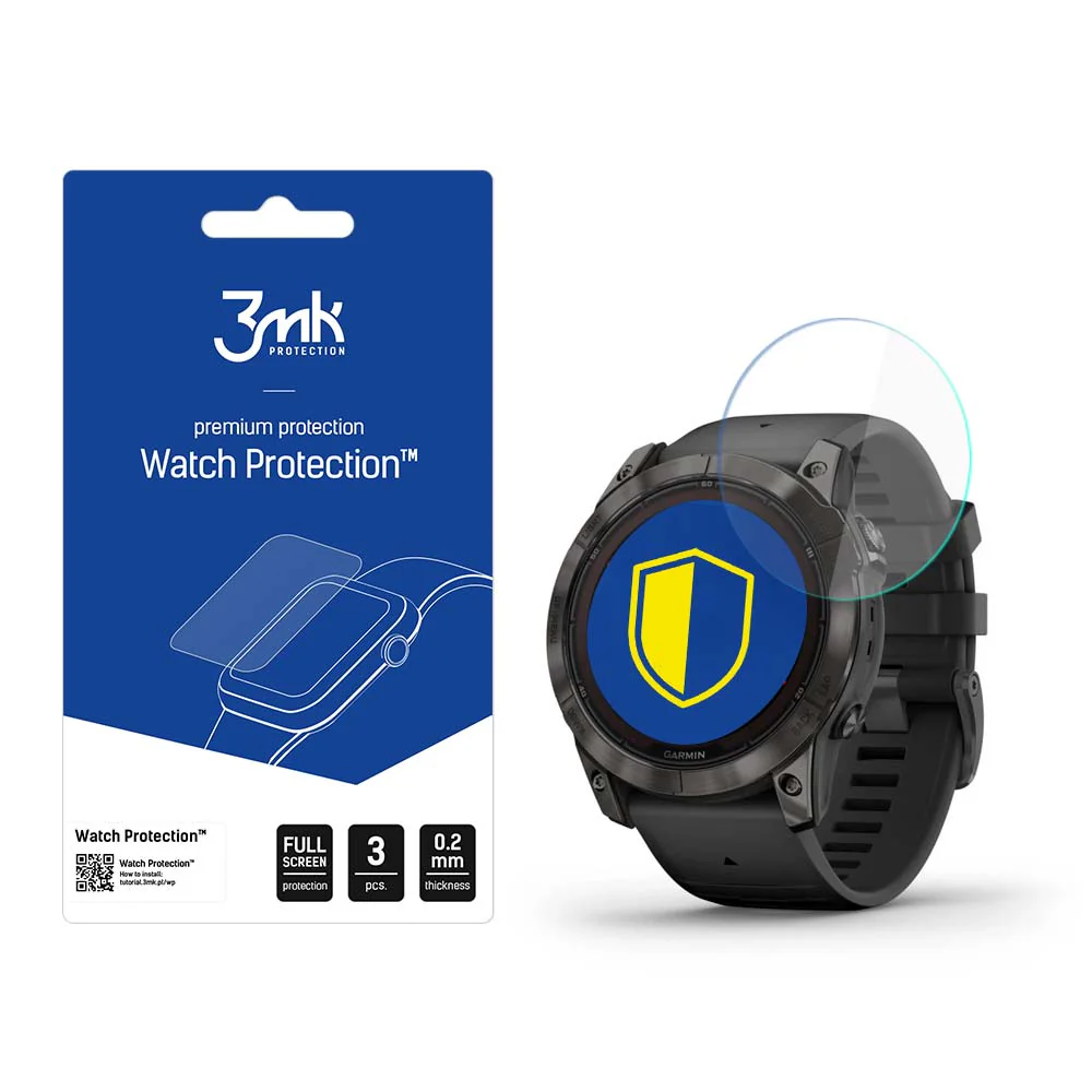 Garmin Fenix 7X Pro Solar – 3mk Watch Protection™ mot FlexibleGlass Lite
