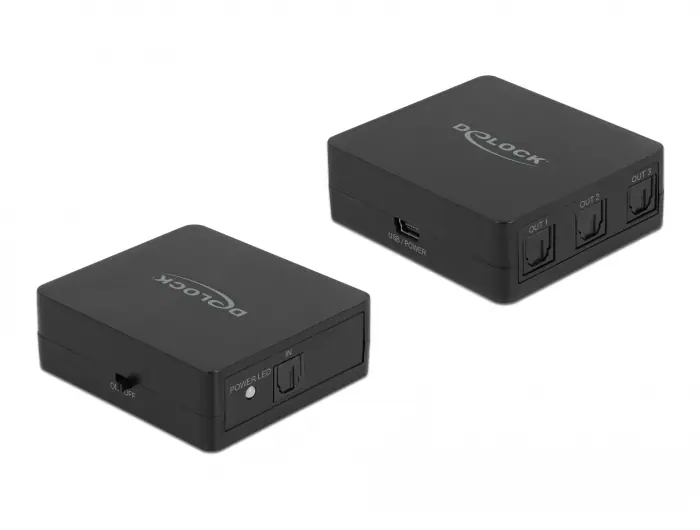 Delock - Ljudsplitter - 3 x SPDIF - skrivbordsmodell
