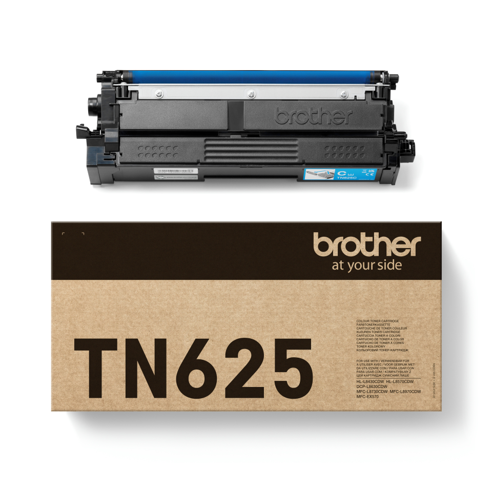 Brother TN-625C, 1800 sidor, Cyan, bild 3