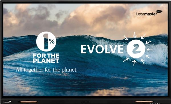 Legamaster EVOLVE 2 interaktiv skärm ETX-5540 EU, 139,7 cm (55), 1,073 miljarder färger, 3840 x 2160 pixlar, 4K Ultra HD, IPS, 16:9