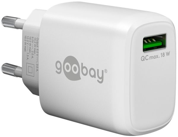 Goobay 61672, inomhus, AC, 3 A, Vit