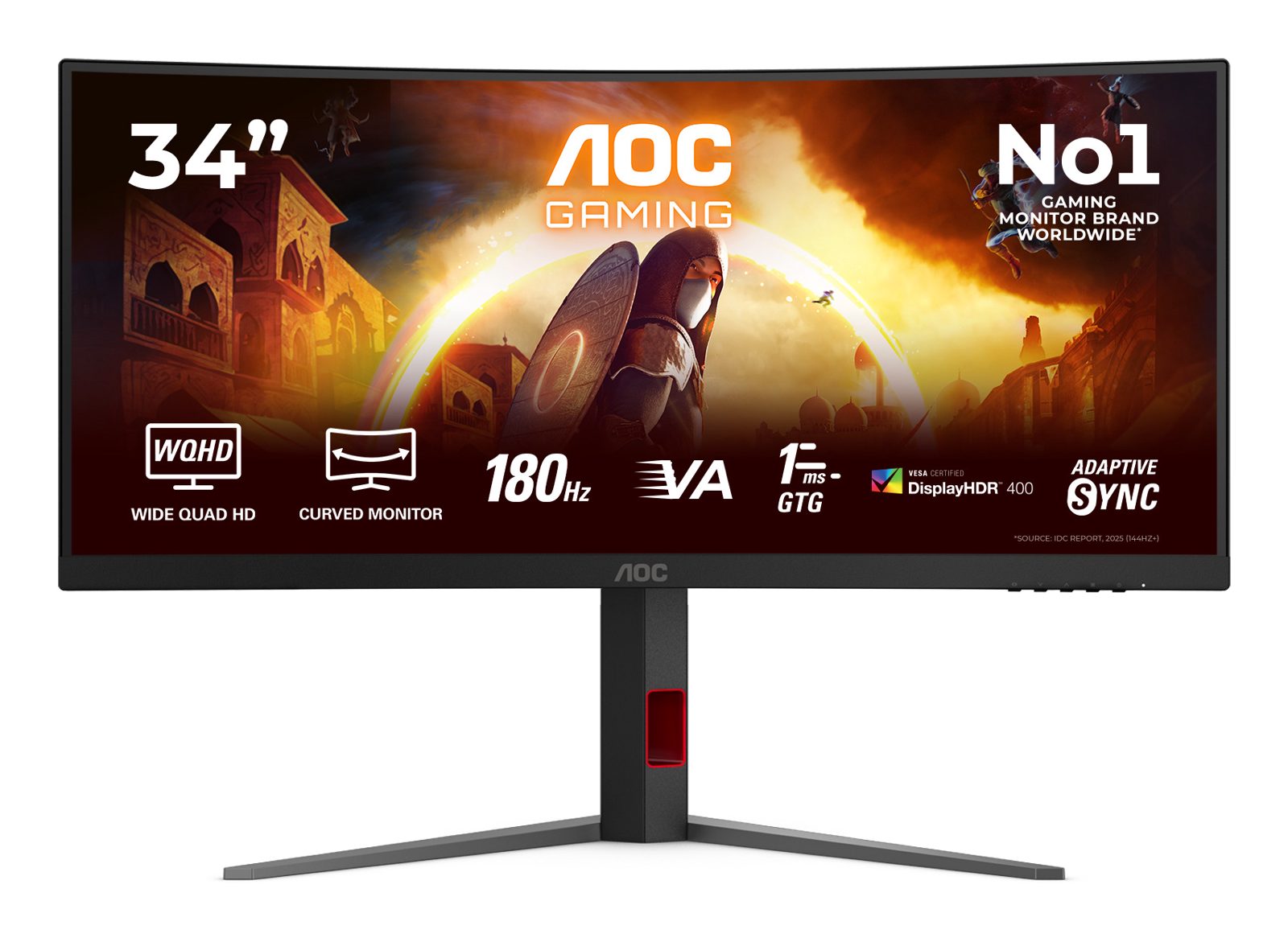 AOC 34" curved gamingskärm CU34G4CA, bild 4