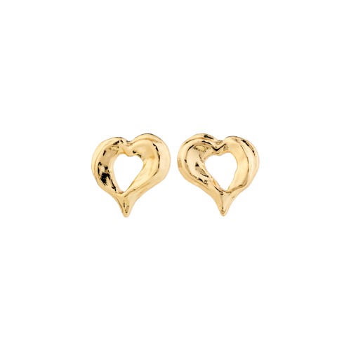 PILGRIM - TIDE Heart Earrings - Gold-Plated - 15mm
