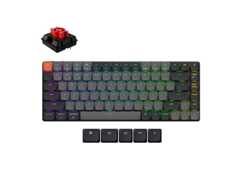 Keychron K3 K3X-B1 mekaniskt tangentbord USB och Bluetooth QWERTY, svart