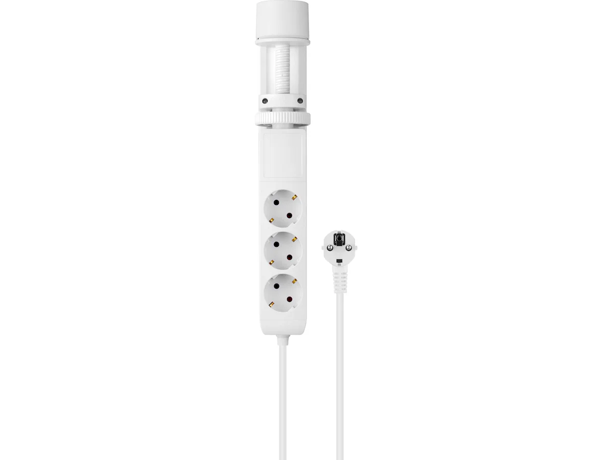 Andersson 6-i-1 grenuttag 3x uttag och USB med skrivbordsfäste (vit)