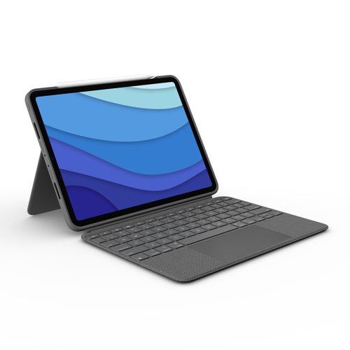 Logitech Combo Touch, grå iPad Pro 11" Smart Connector Qwerty nordisk