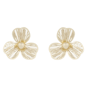 Snö Of Sweden Flora Petal Ear Plain Gold Onesize