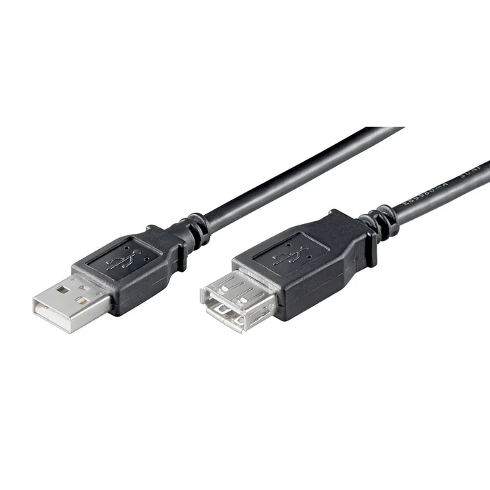 Förlängningskabel för USB Svart 0,6 m