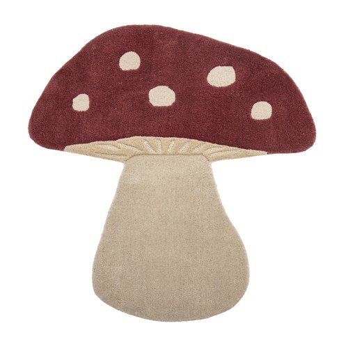 Bloomingville MINI - Mushroom Rug - Red - Wool