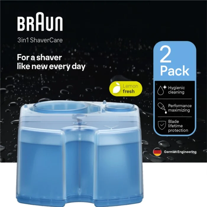 Braun CCR2 3-i-1 Shaver Care-rengöringspatroner, 2 st