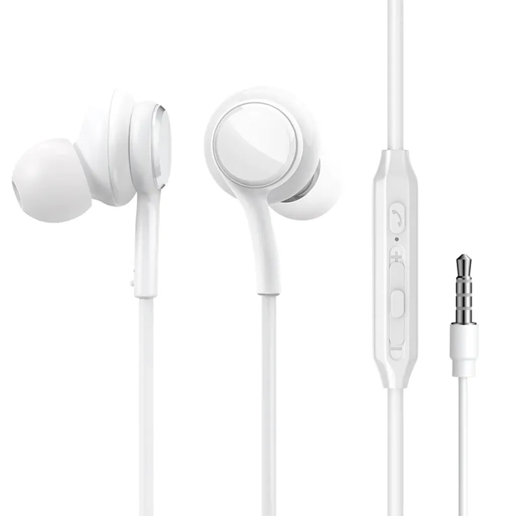 Joyroom JR-EW02 Wired Series Hörlurar, 3.5mm - Vit