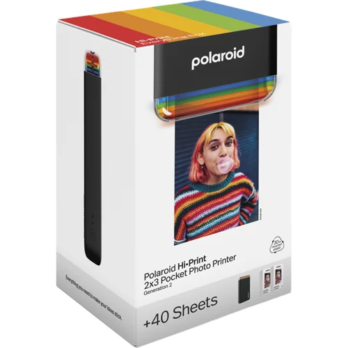 Polaroid Hi-Print 2x3 Pocket mobilskrivare Generation 2 E-Box, svart