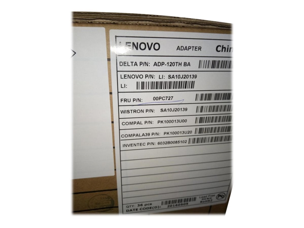 Lenovo - Strömadapter - AC 100-240 V - 120 Watt - för IdeaCentre 310-15 310S-08 510-23 520-24 520-27 V310 V330-20ICB AIO V410 V510