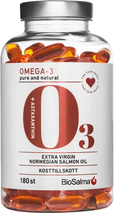BioSalma Omega-3 Salmon Oil 1000mg, 180 kaps