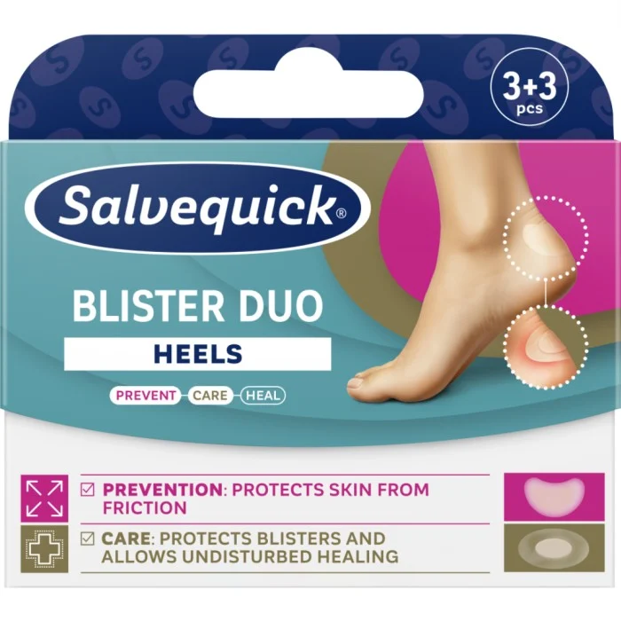 Salvequick Blister Prevention and Care Heels, 6 st