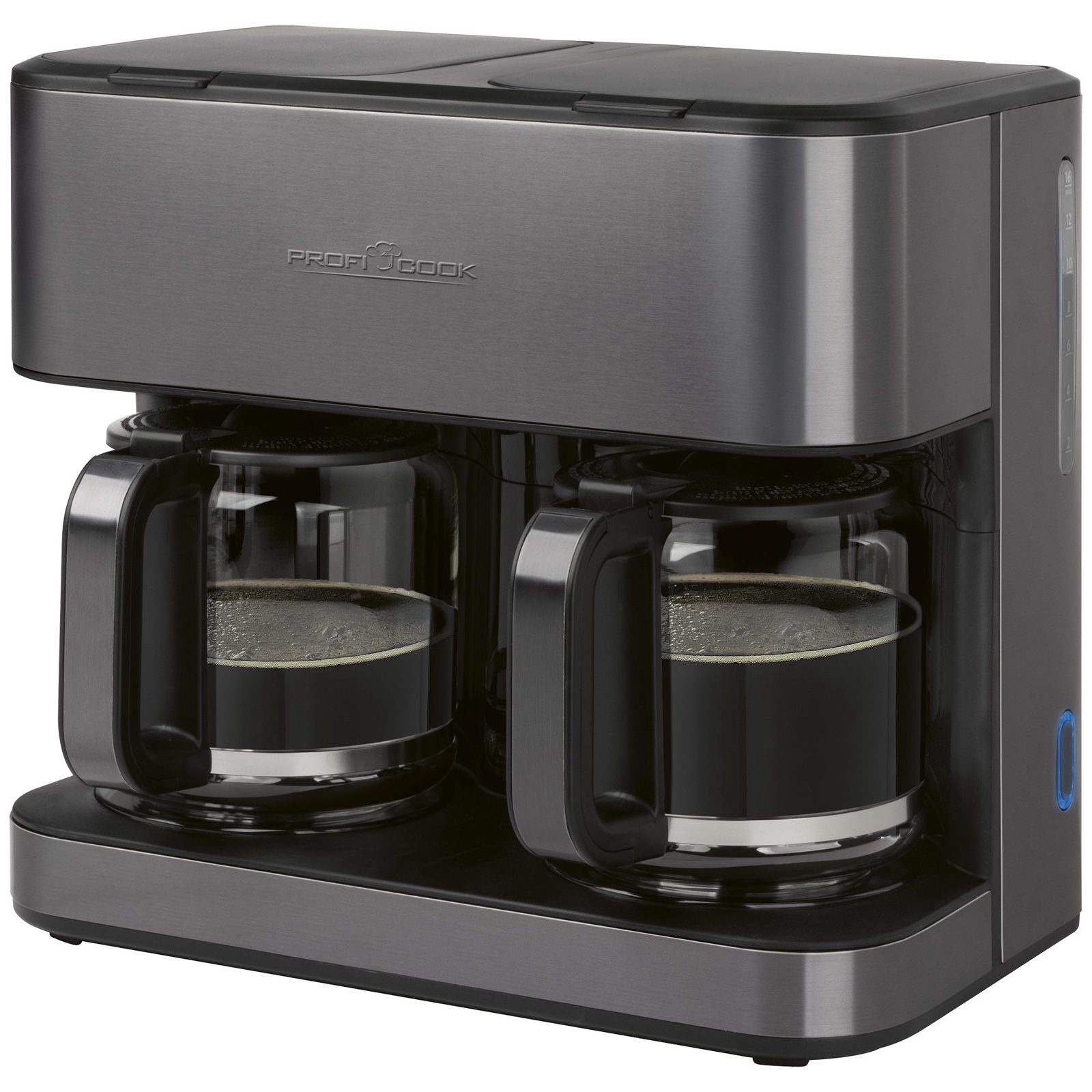 ProfiCook PC-KAD 1308, Droppande kaffebryggare, 3,6 l, Malat kaffe, 2000 W, Svart