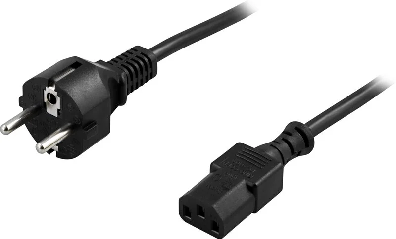 Deltaco Apparatkabel C13 - Svart / 3m
